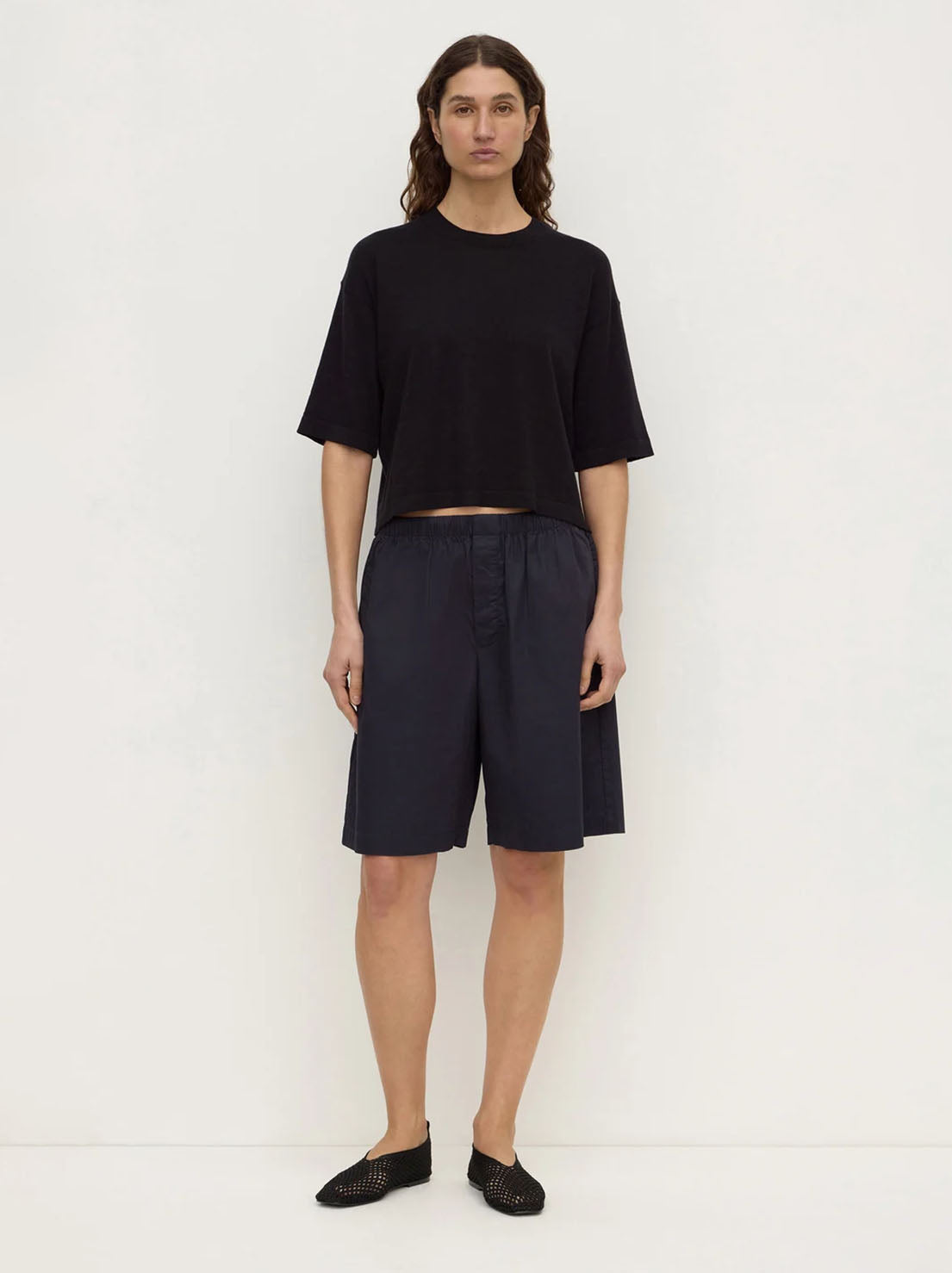 Assembly Label - Kensy Cotton Cashmere Tee - Black