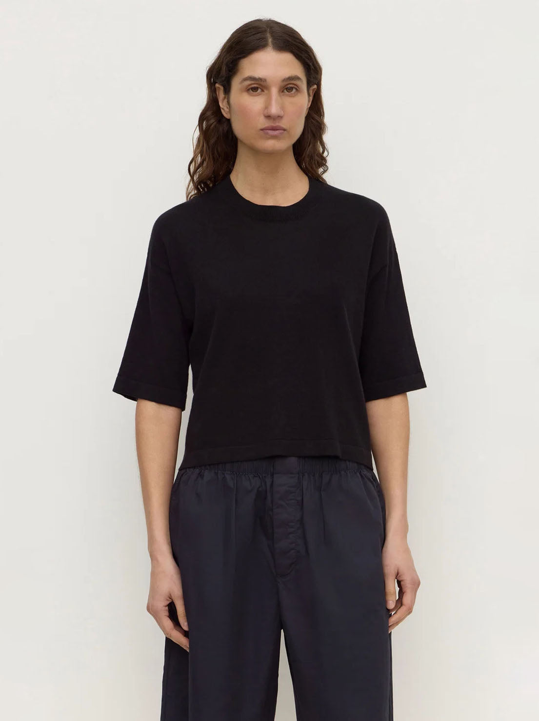 Assembly Label - Kensy Cotton Cashmere Tee - Black