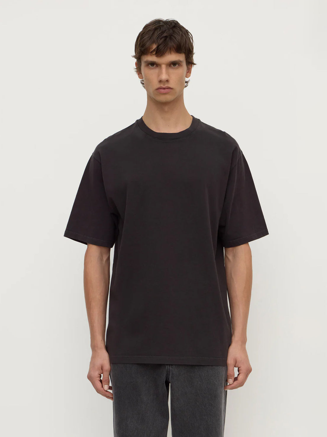 Assembly Label - Knox Organic Oversized Tee - Washed Black