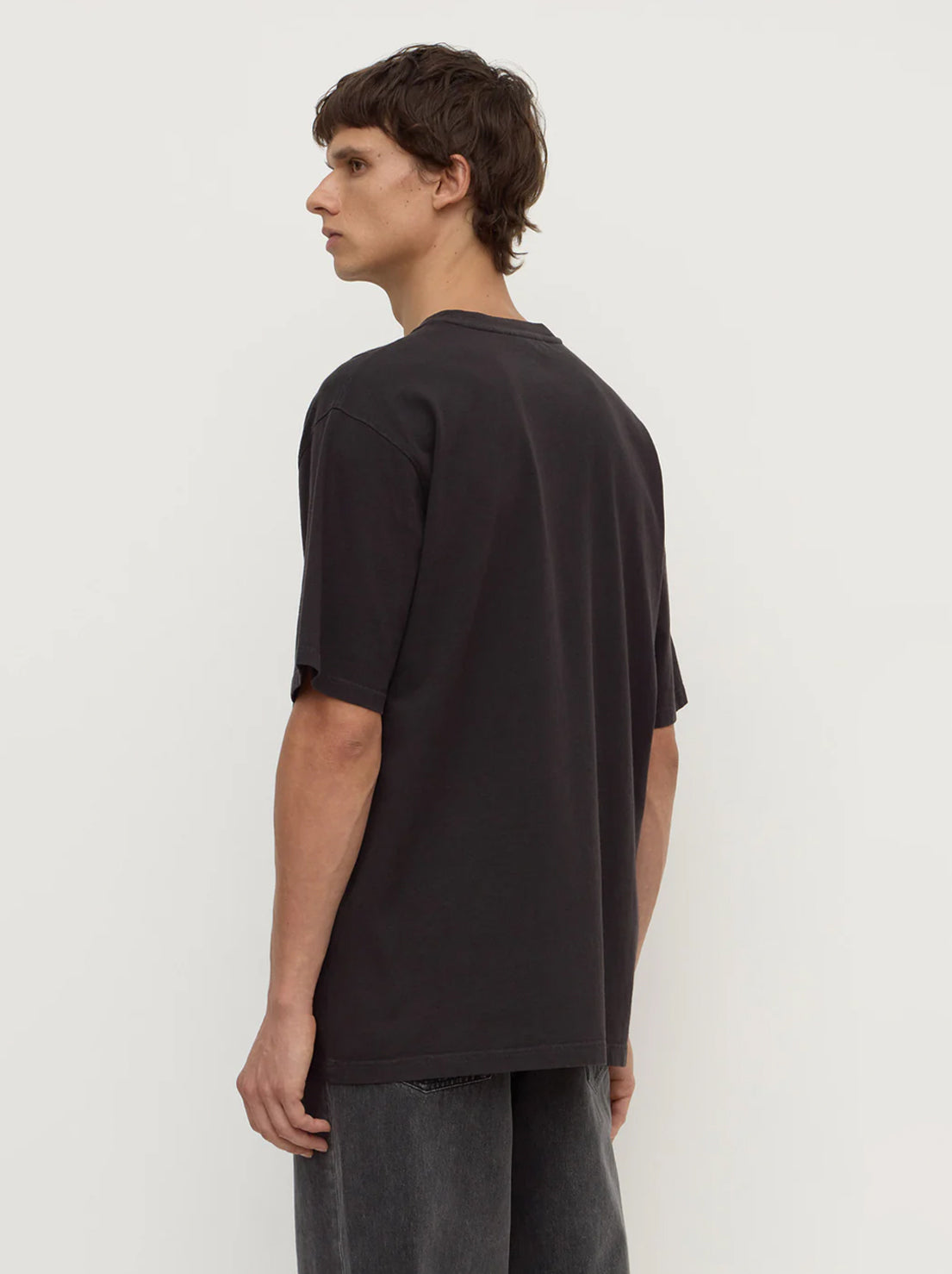 Assembly Label - Knox Organic Oversized Tee - Washed Black