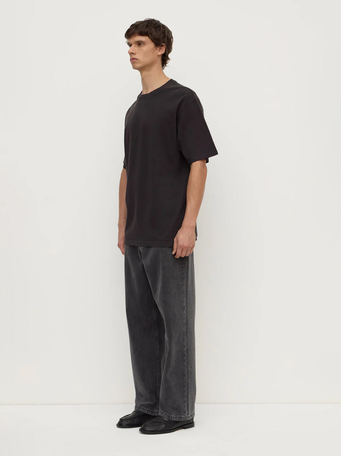 Assembly Label - Knox Organic Oversized Tee - Washed Black