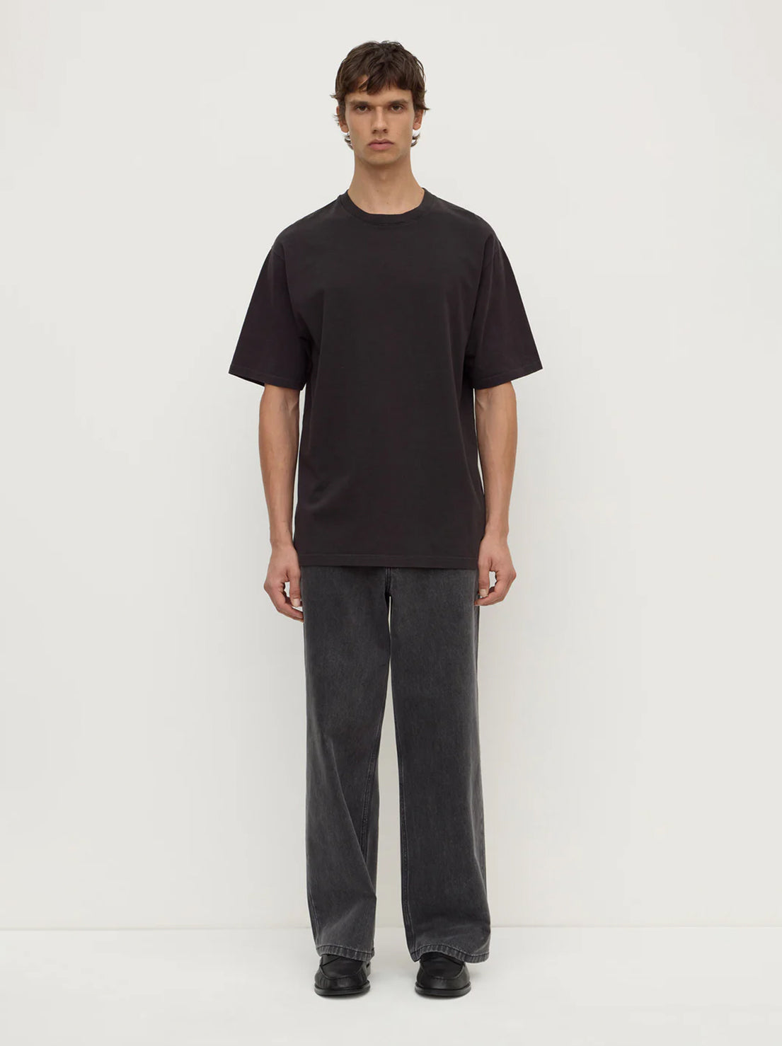Assembly Label - Knox Organic Oversized Tee - Washed Black