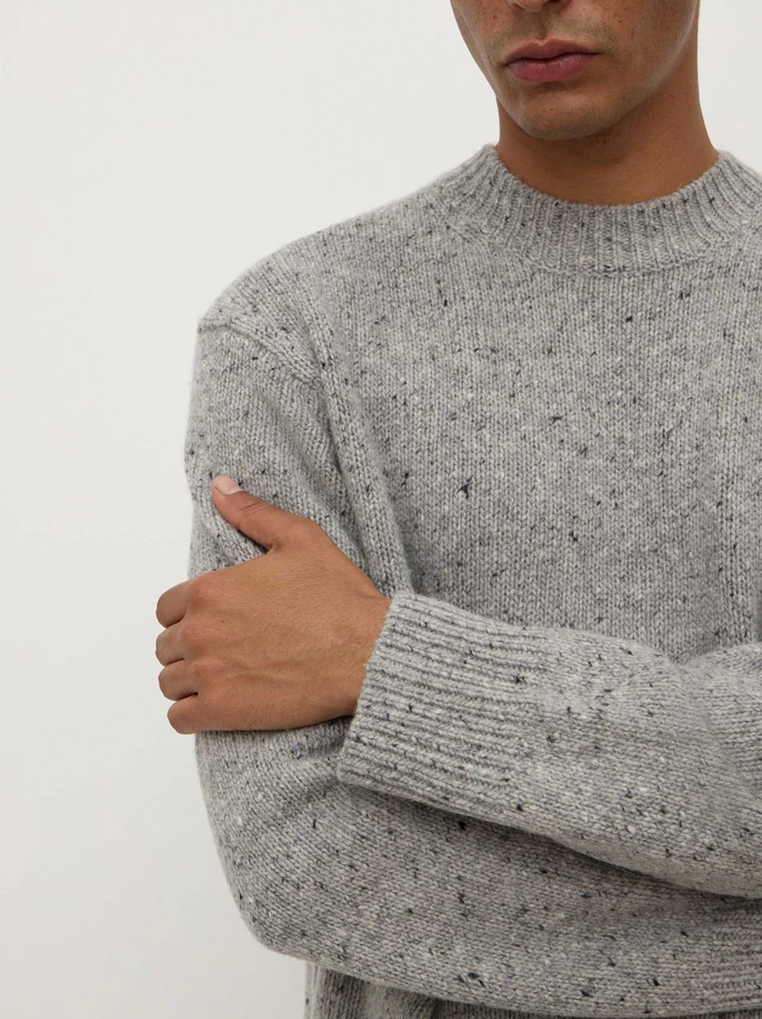 Assembly Label - Lief Wool Blend Knit - Grey Marle