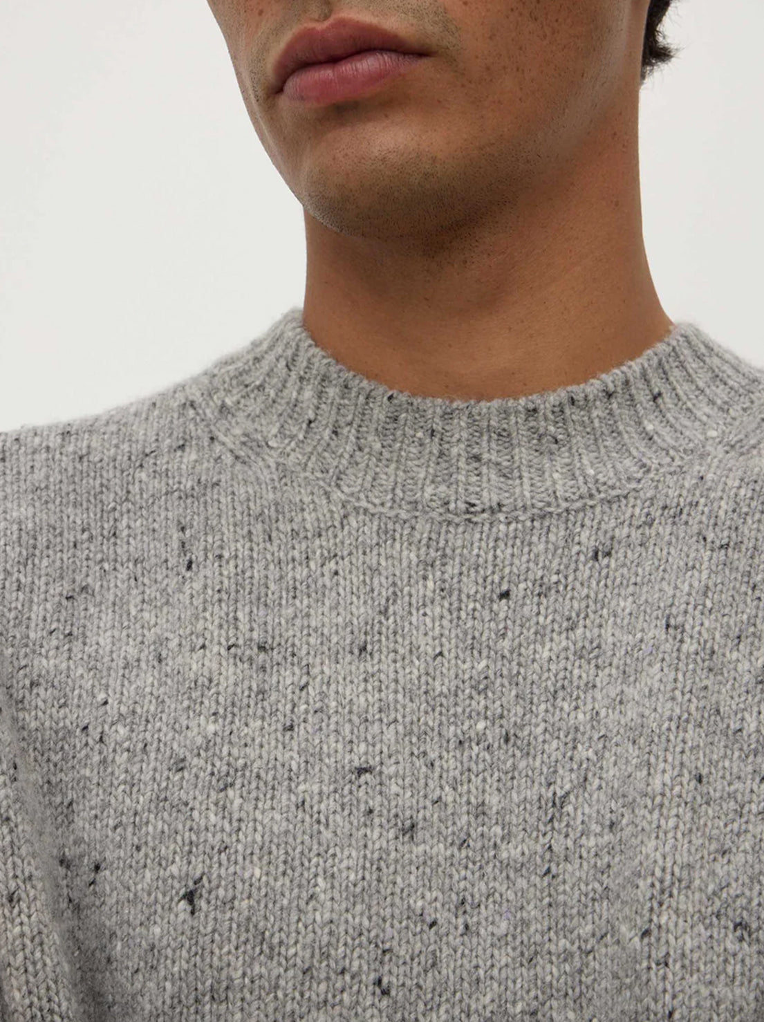 Assembly Label - Lief Wool Blend Knit - Grey Marle