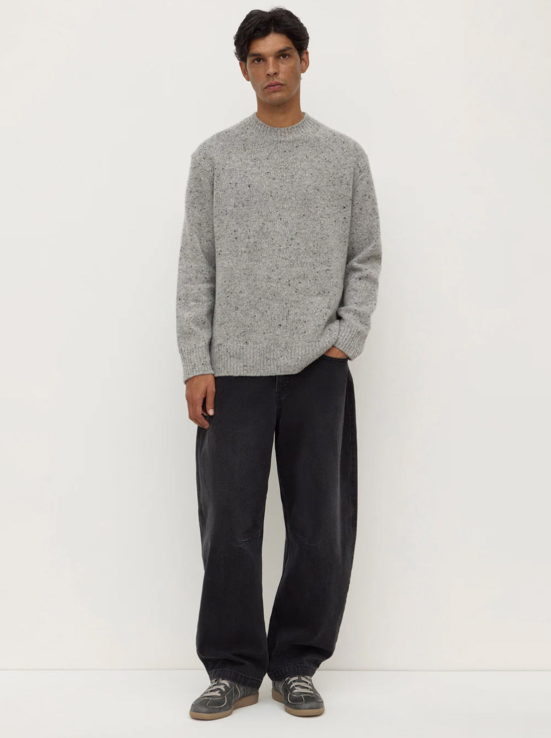 Assembly Label - Lief Wool Blend Knit - Grey Marle