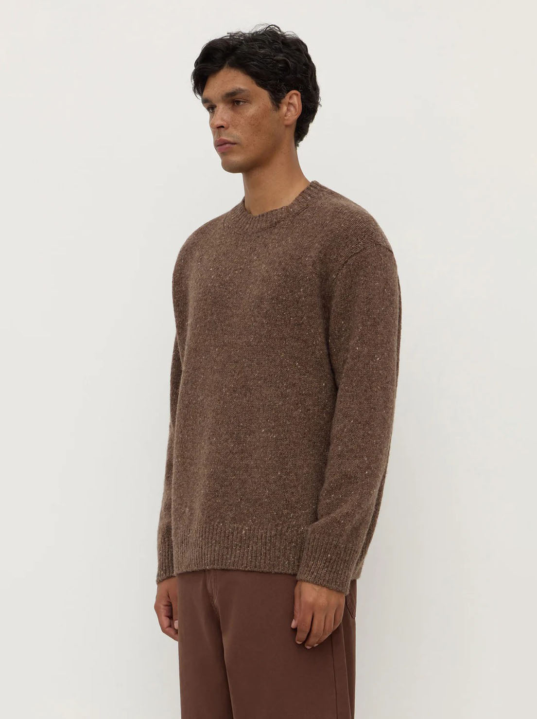 Assembly Label - Lief Wool Blend Knit - Mid Brown Marle