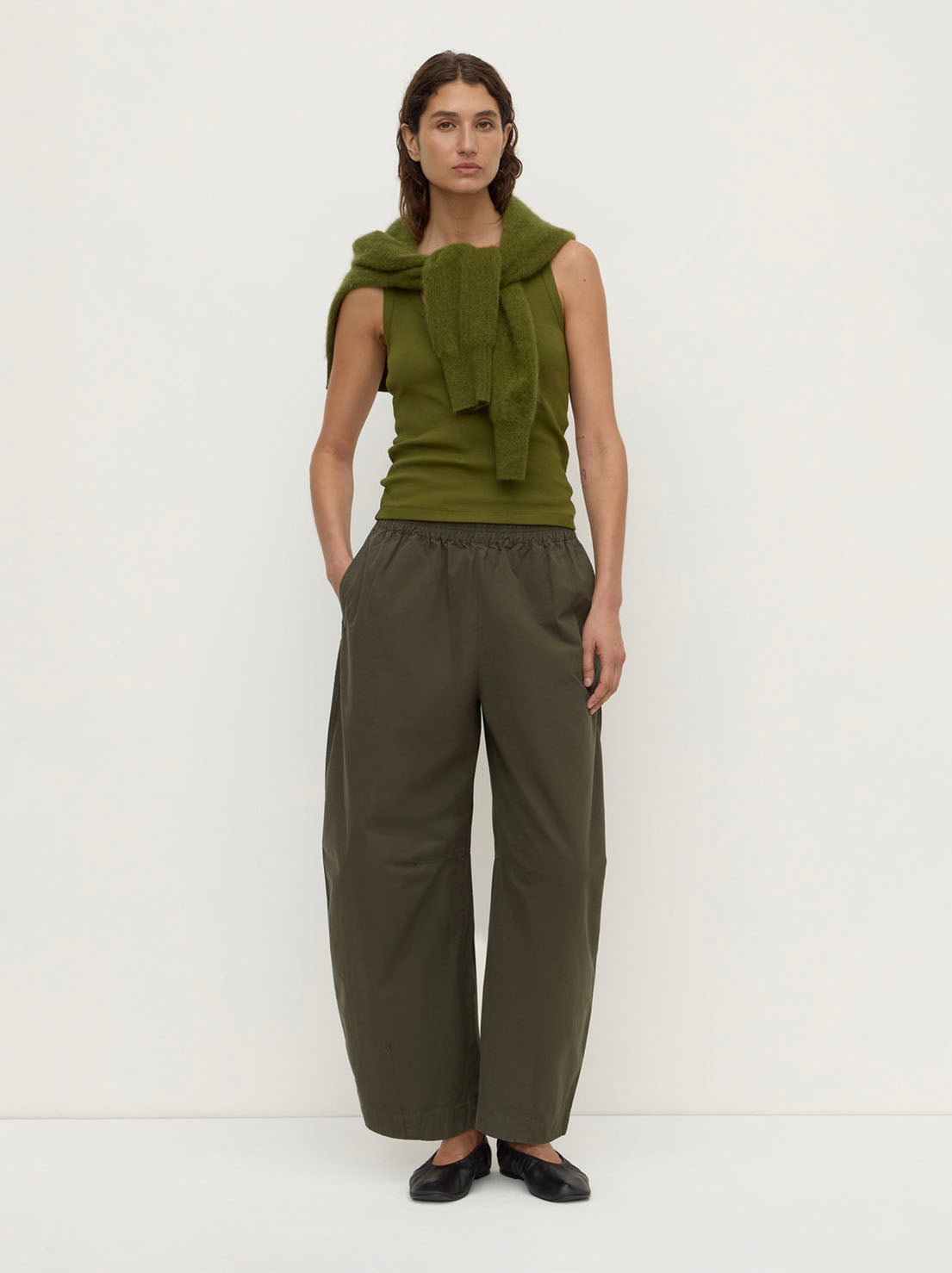 Assembly Label - Lola Barrel Pant - Dark Military