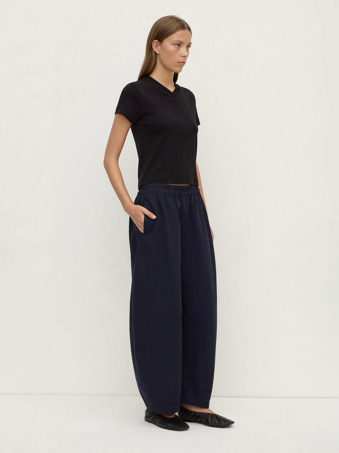 Assembly Label - Lola Barrel Pant - Navy