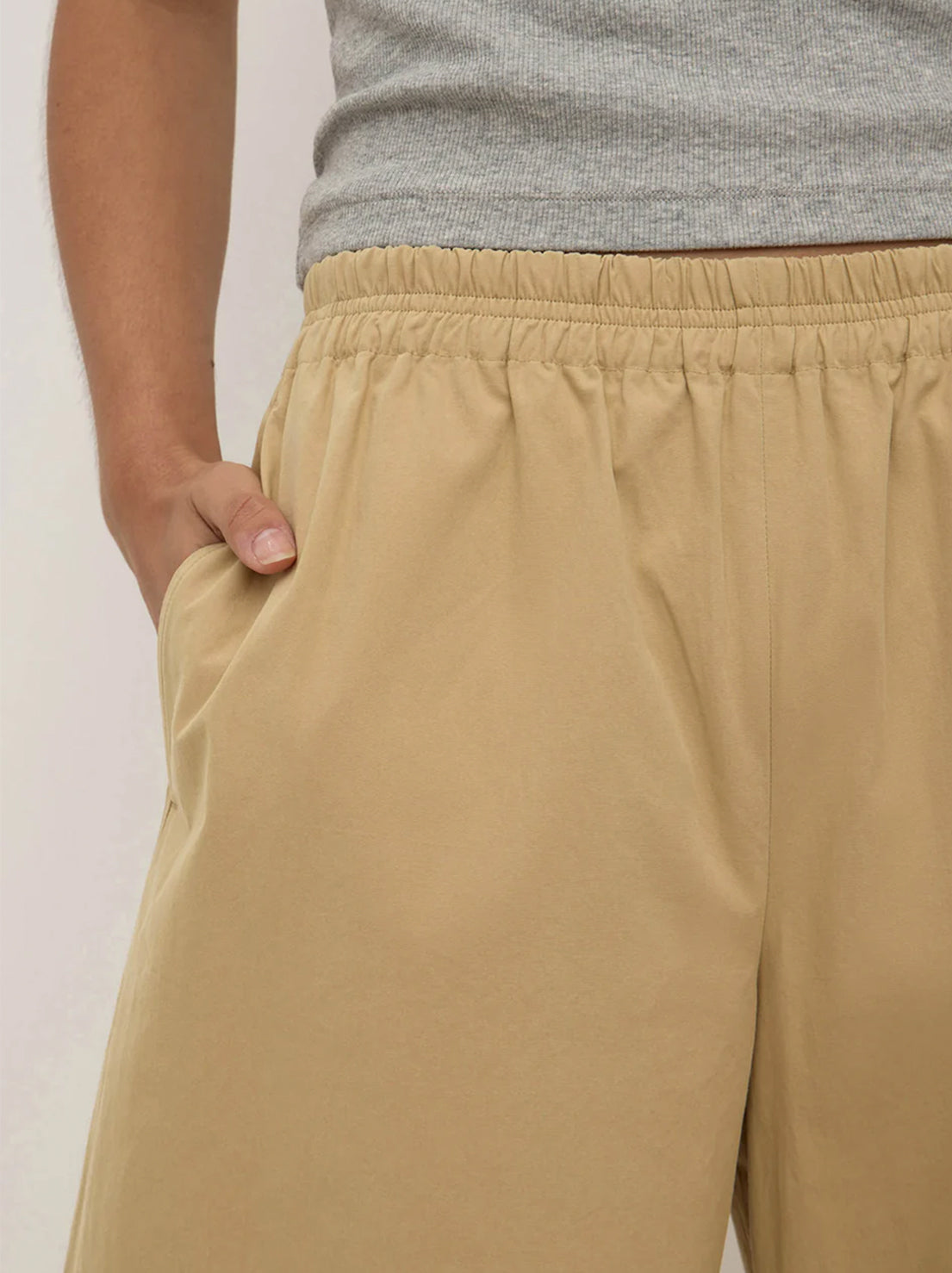 Assembly Label - Lola Barrel Pant - Tan
