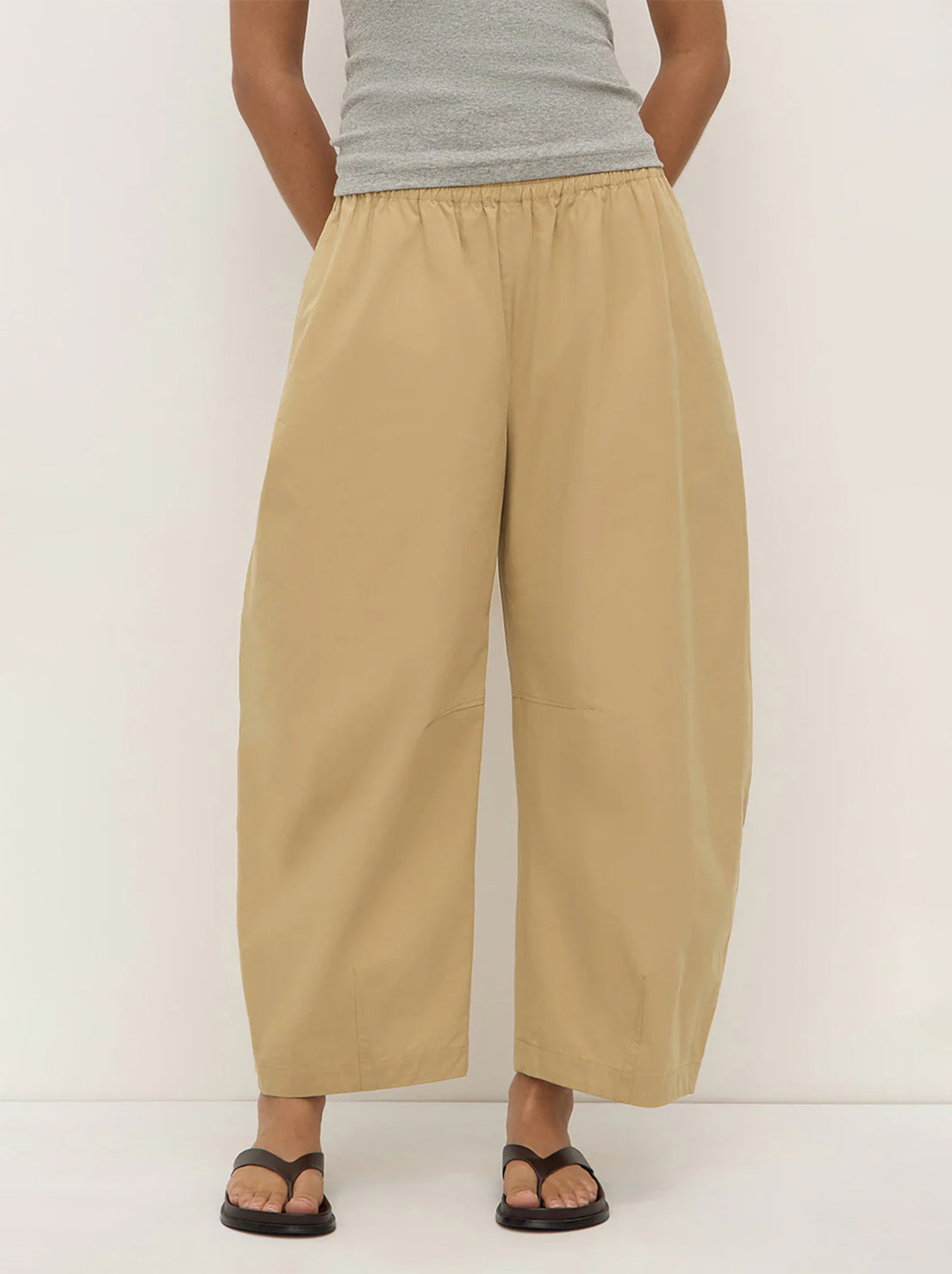 Assembly Label - Lola Barrel Pant - Tan