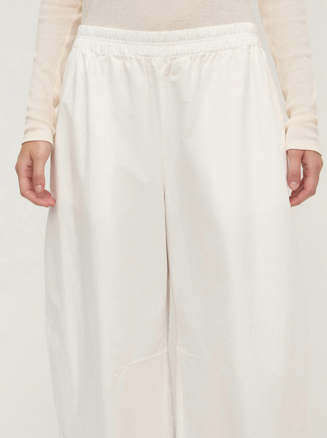 Assembly Label - Lola Barrel Pant - White