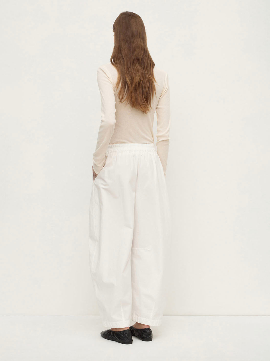 Assembly Label - Lola Barrel Pant - White