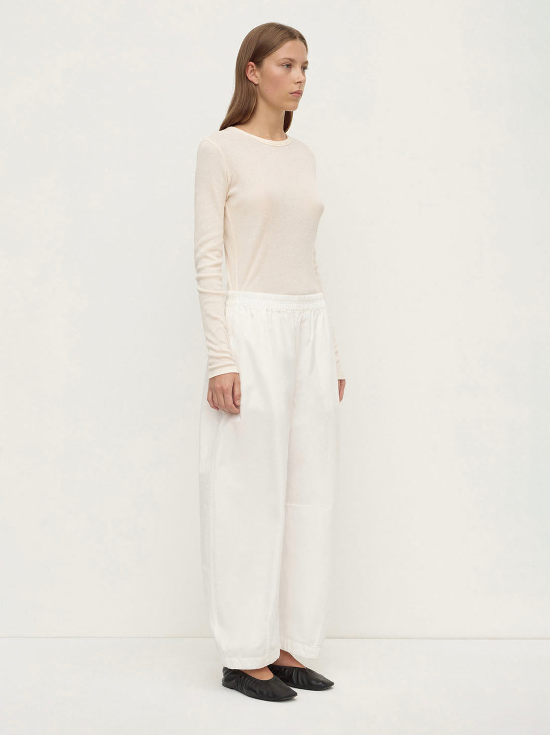 Assembly Label - Lola Barrel Pant - White