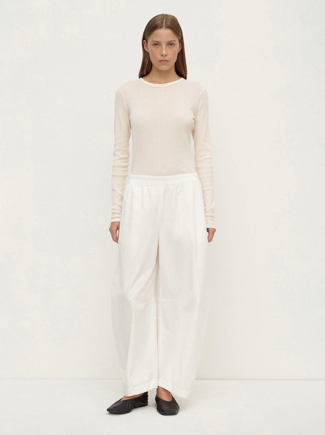 Assembly Label - Lola Barrel Pant - White