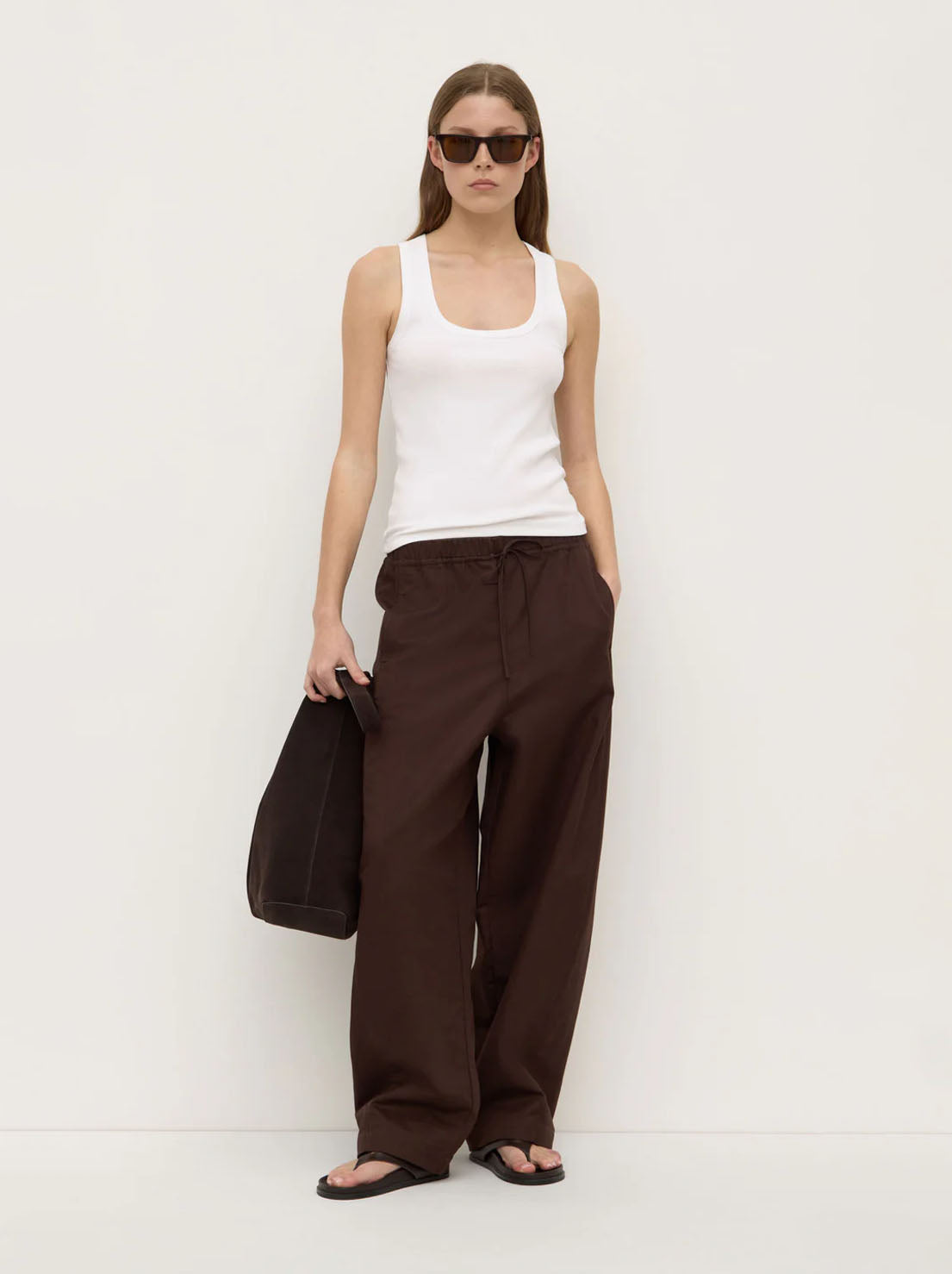 Assembly Label - Loxley Cotton Blend Pant - Ganache
