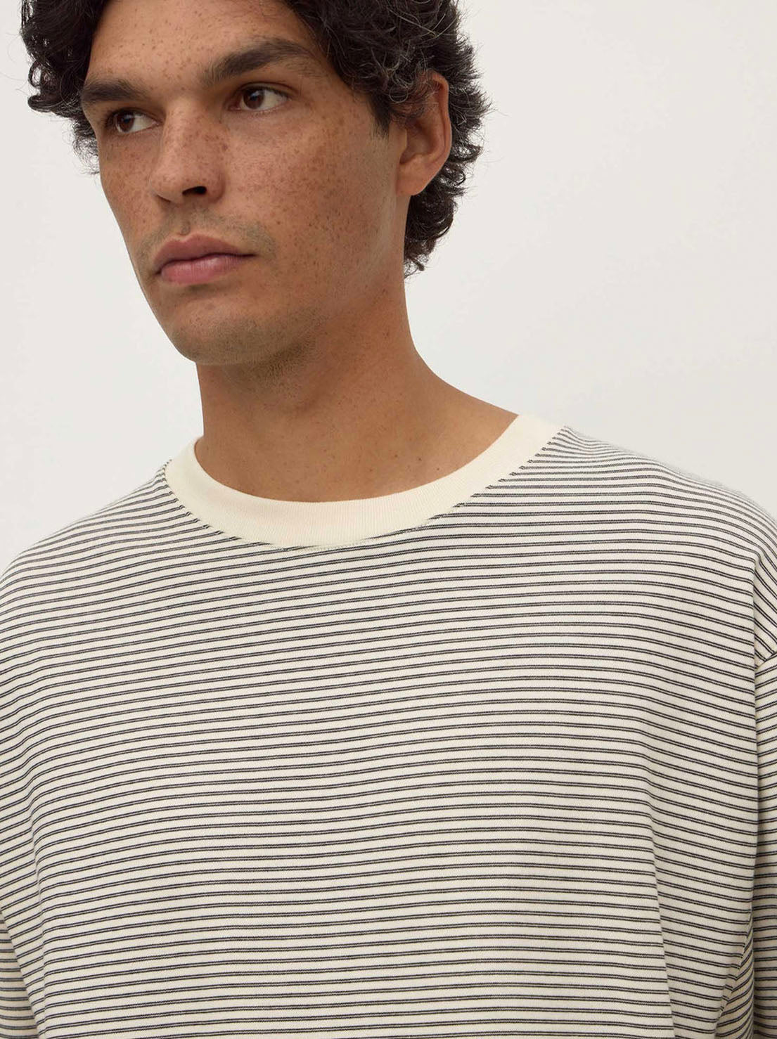 Assembly Label - Malone Stripe Short Sleeve Tee - Black/Cream