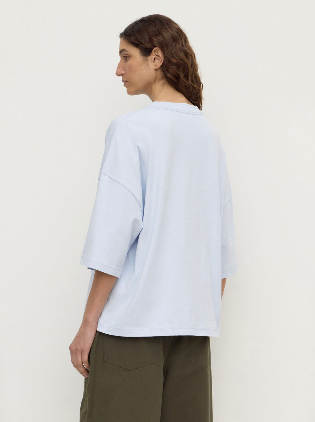 Assembly Label - Max Cotton Oversized Tee - Powder Blue