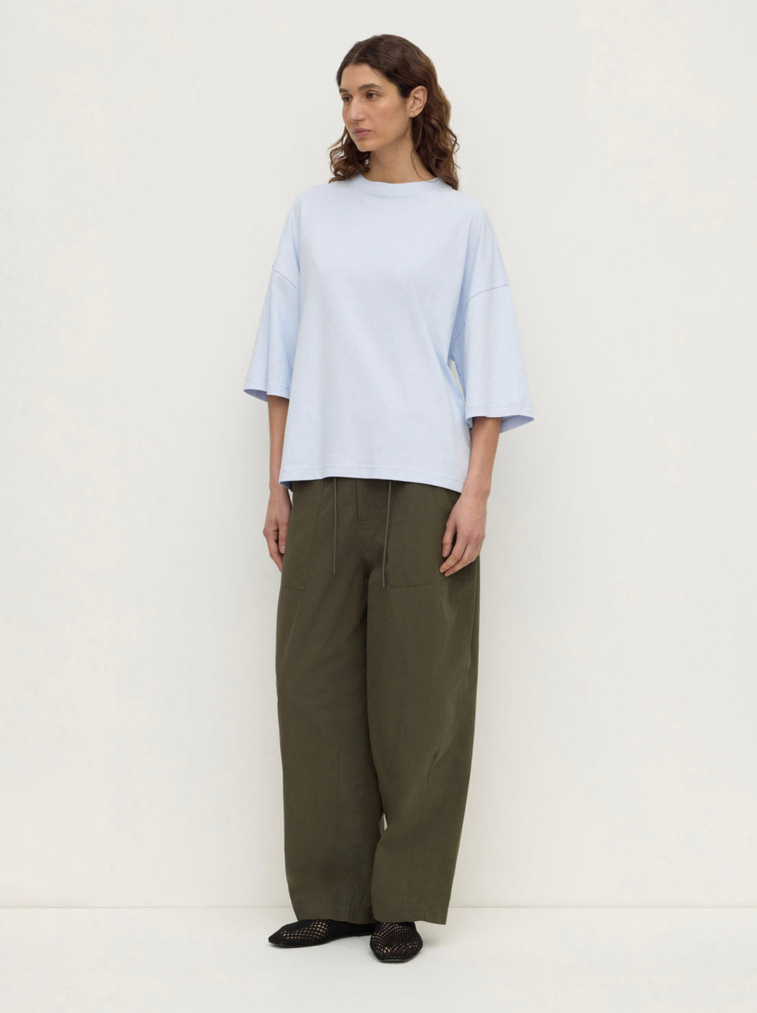 Assembly Label - Max Cotton Oversized Tee - Powder Blue