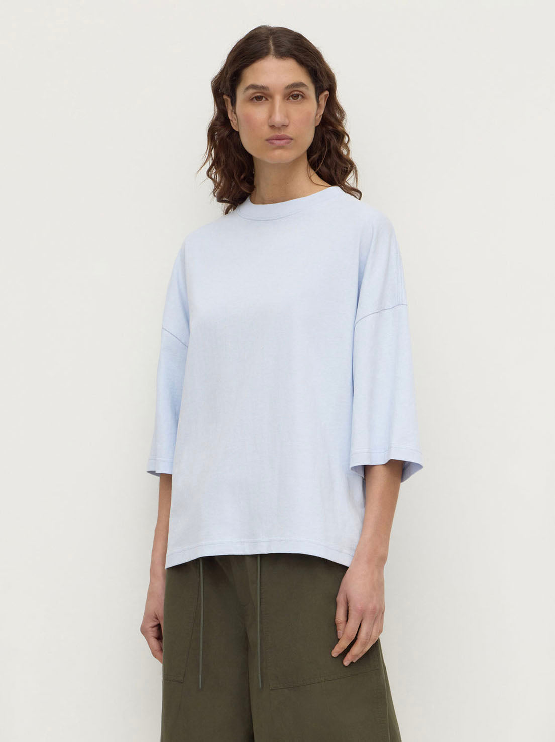 Assembly Label - Max Cotton Oversized Tee - Powder Blue