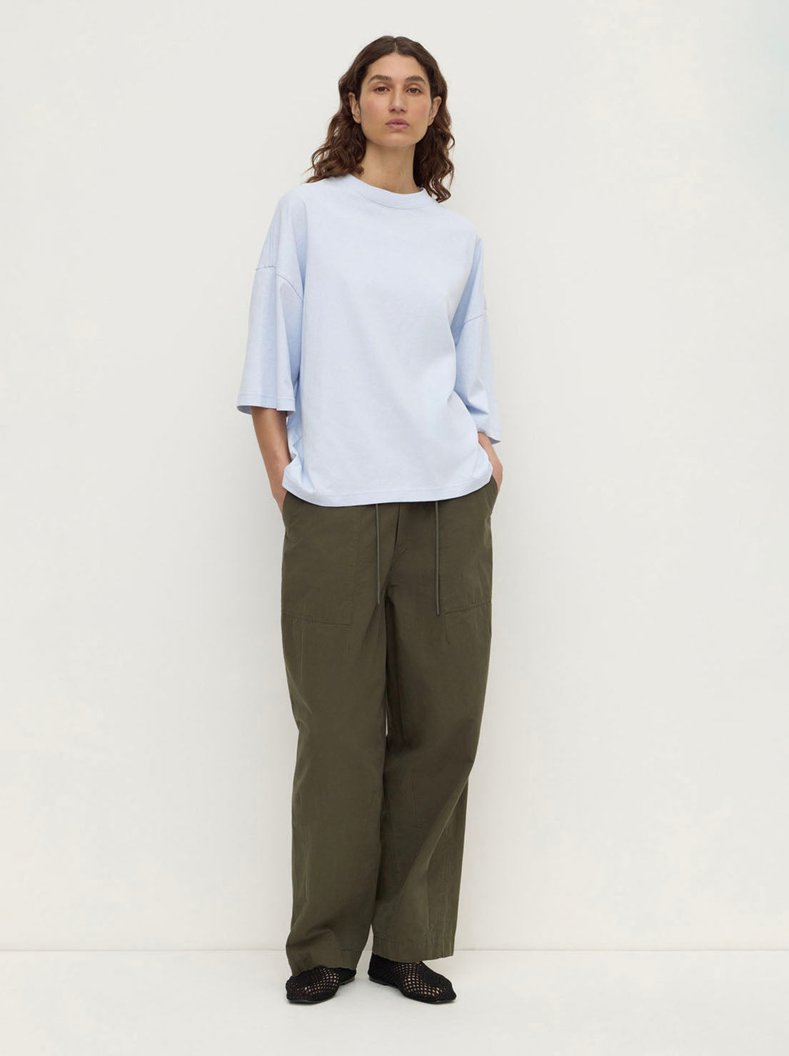 Assembly Label - Max Cotton Oversized Tee - Powder Blue