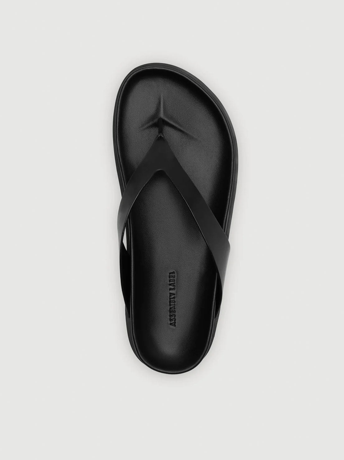 Assembly Label - Mela Leather Thong - Black