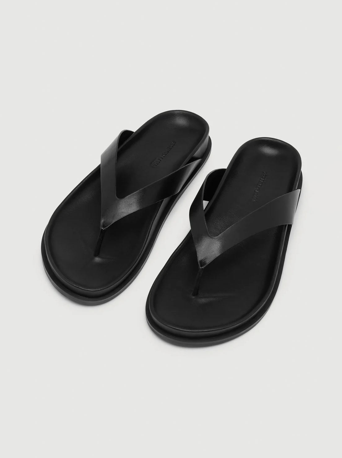 Assembly Label - Mela Leather Thong - Black