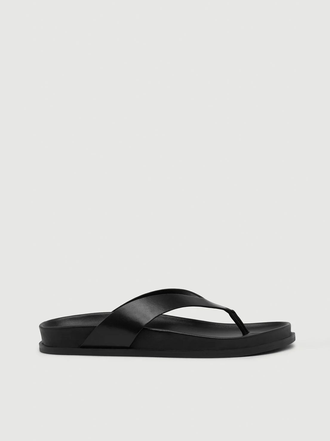 Assembly Label - Mela Leather Thong - Black