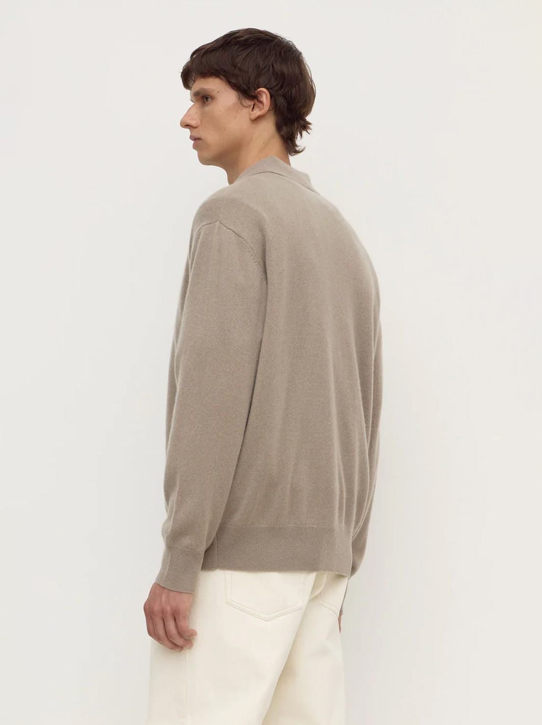 Assembly Label - Mens Cashmere Polo - Ash Grey