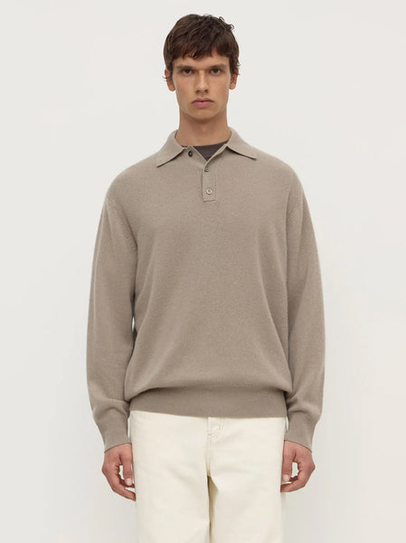 Assembly Label - Mens Cashmere Polo - Ash Grey – Abicus