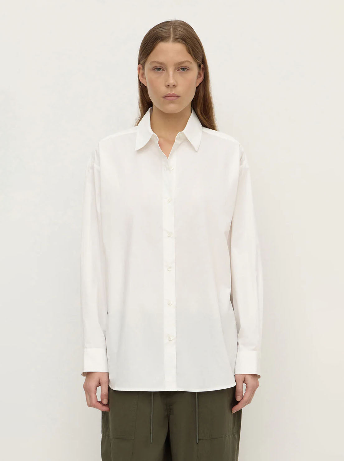 Assembly Label - Micha Poplin Long Sleeve Shirt - White