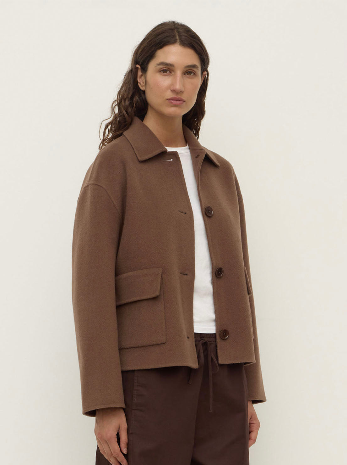 Assembly Label - Mya Wool Jacket - Milk Choc