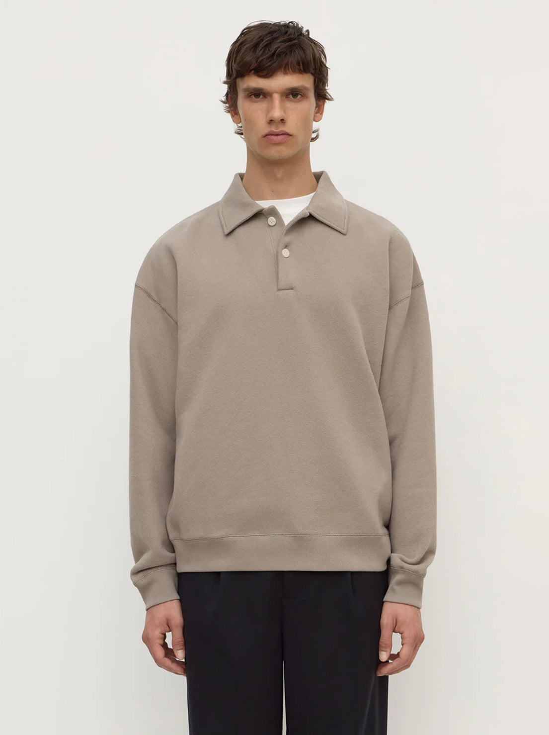 Assembly Label - Newport Fleece Polo - Ash Grey