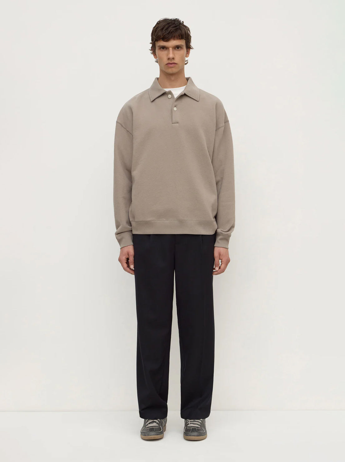 Assembly Label - Newport Fleece Polo - Ash Grey
