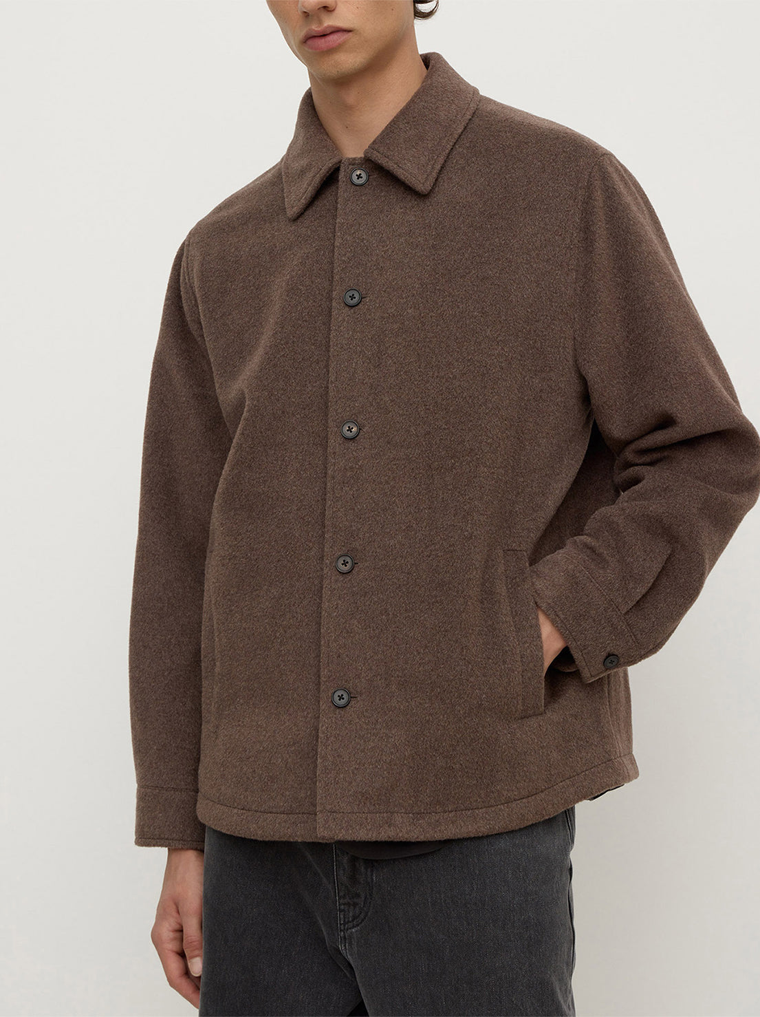 Assembly Label - Noah Wool Jacket - Cocoa Marle