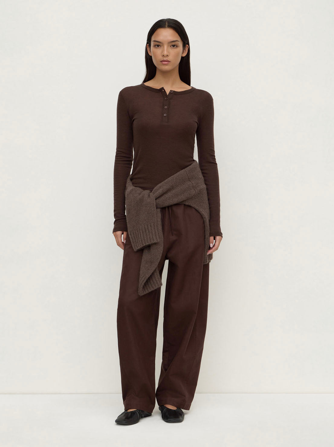 Assembly Label - Nora Merino Wool Henley - Ganache