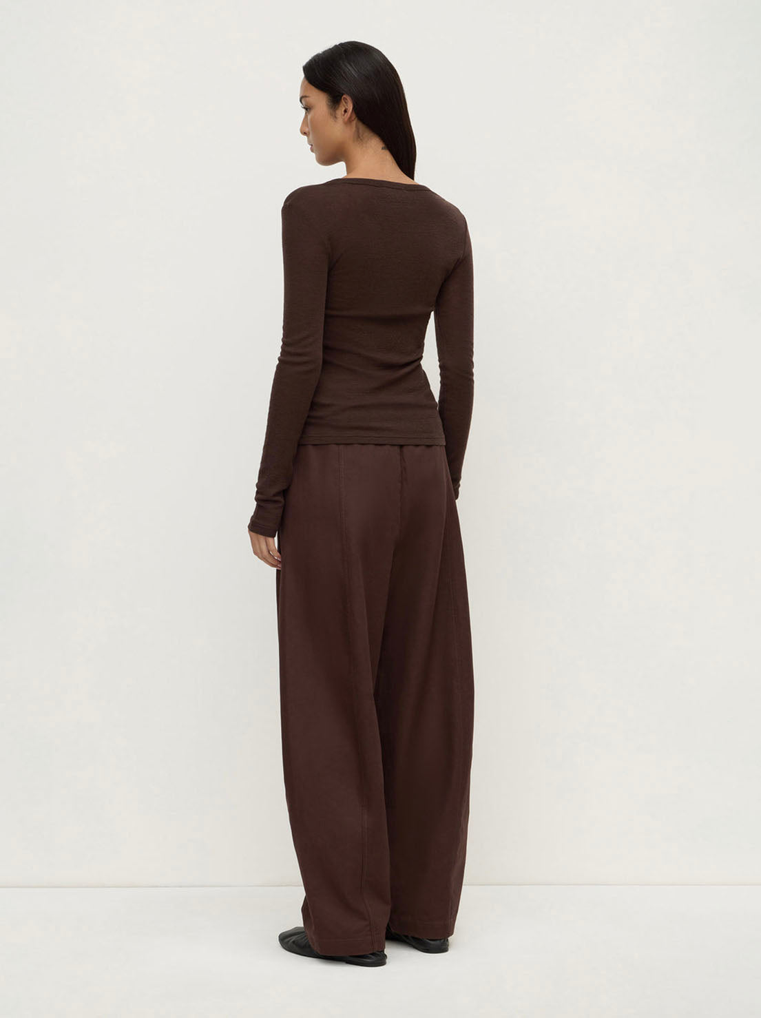 Assembly Label - Nora Merino Wool Henley - Ganache