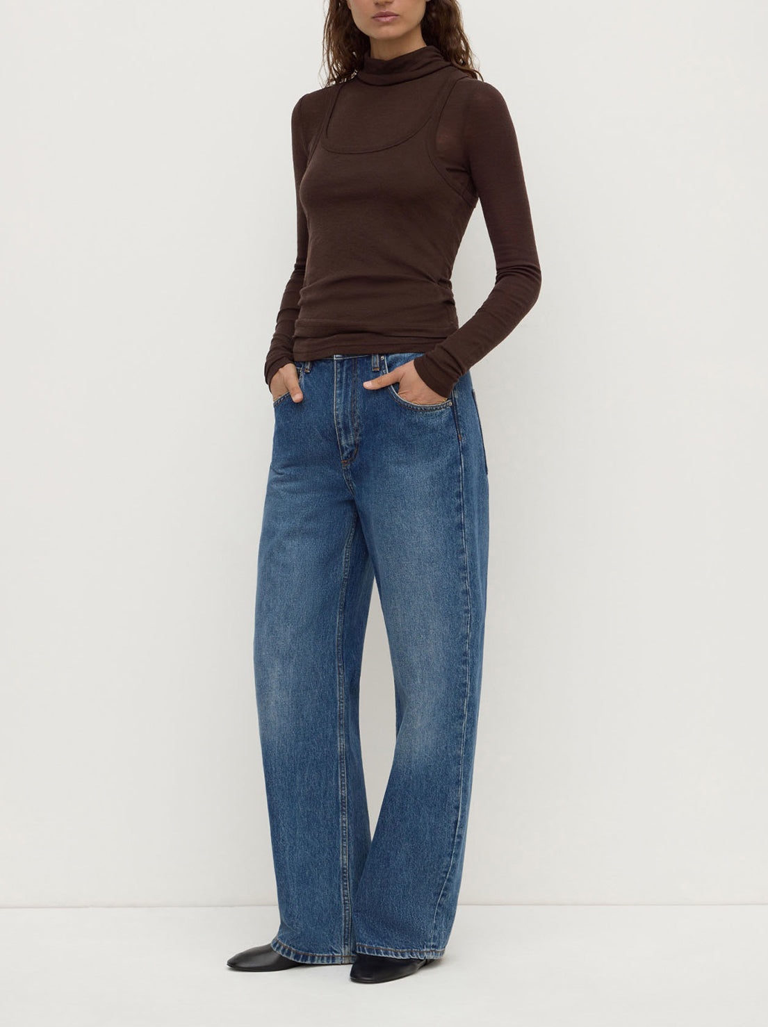 Assembly Label - Nora Merino Wool Layered Turtleneck - Ganache