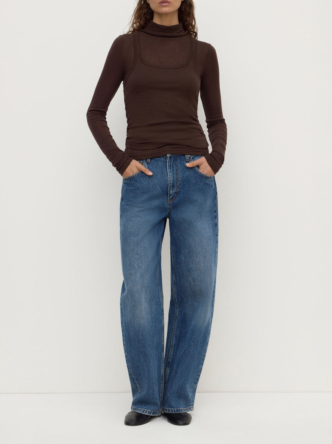 Assembly Label - Nora Merino Wool Layered Turtleneck - Ganache