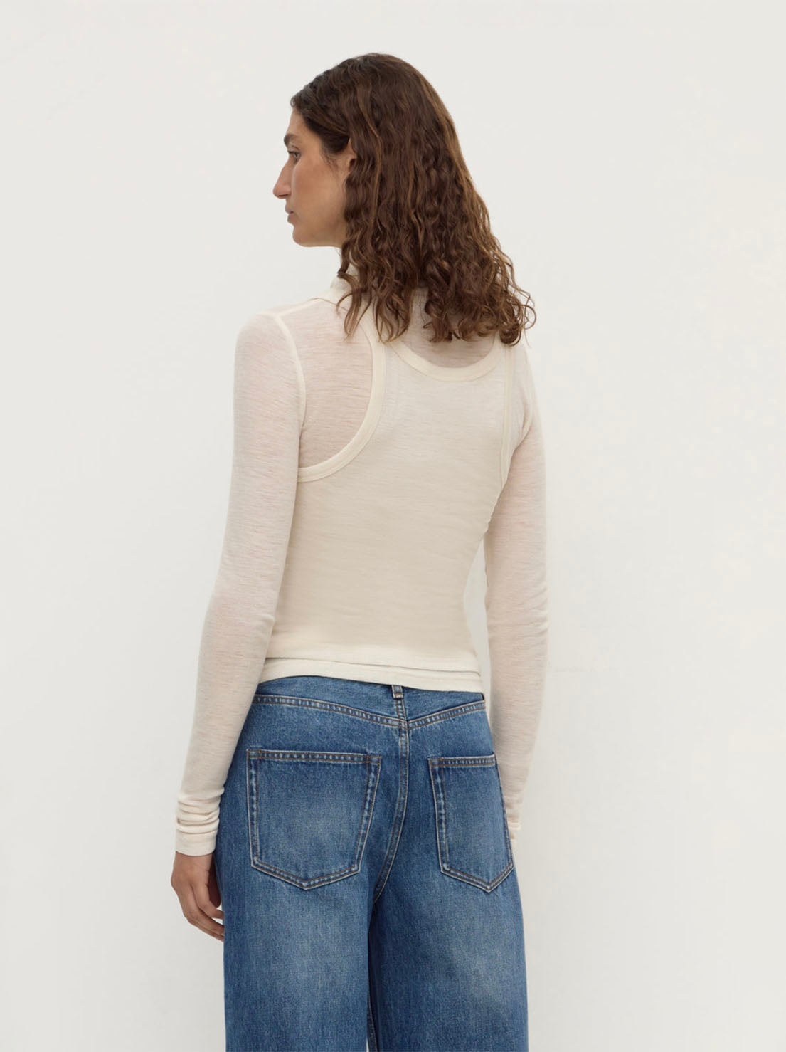 Assembly Label - Nora Merino Wool Layered Turtleneck - Snow