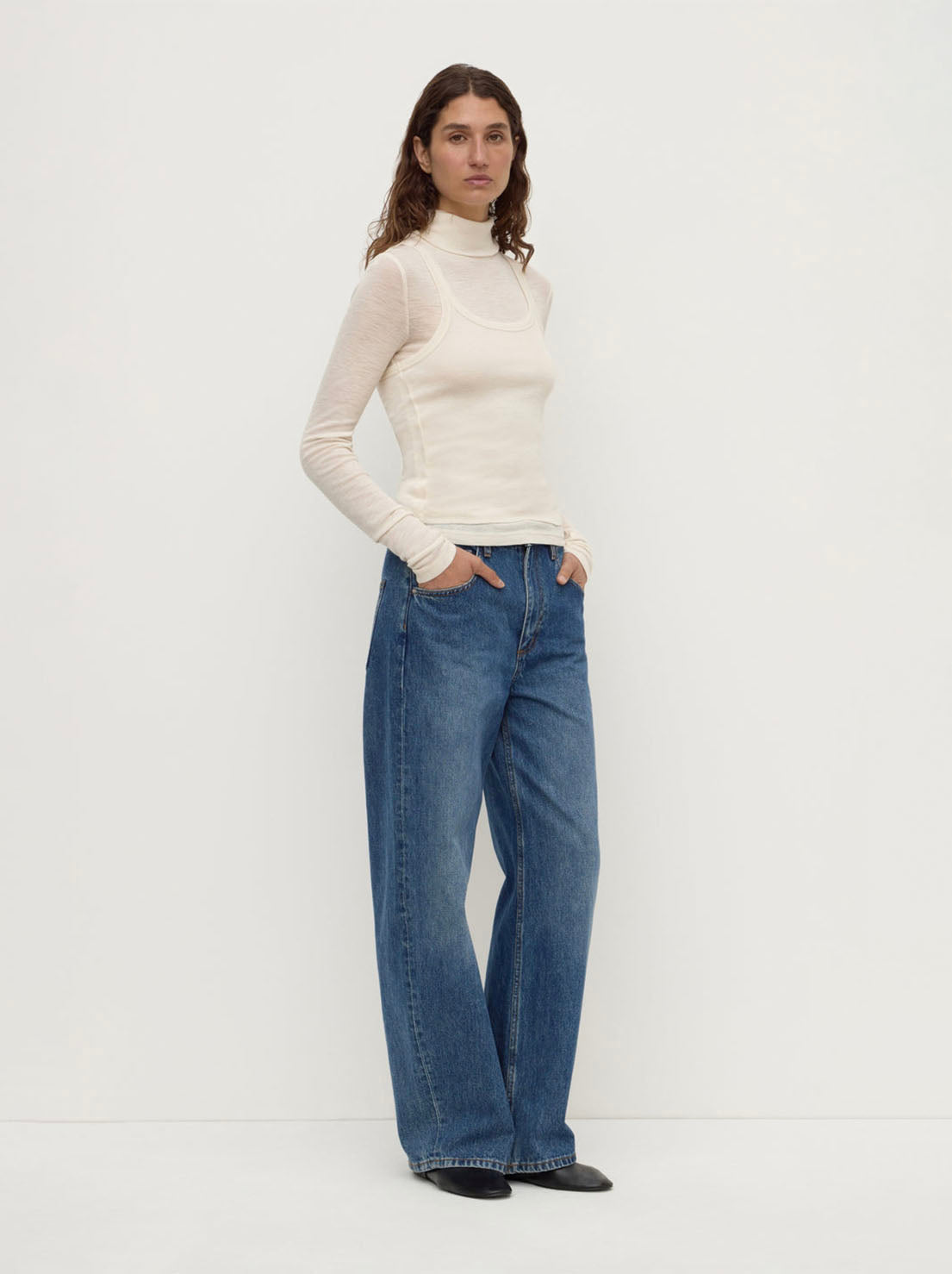 Assembly Label - Nora Merino Wool Layered Turtleneck - Snow