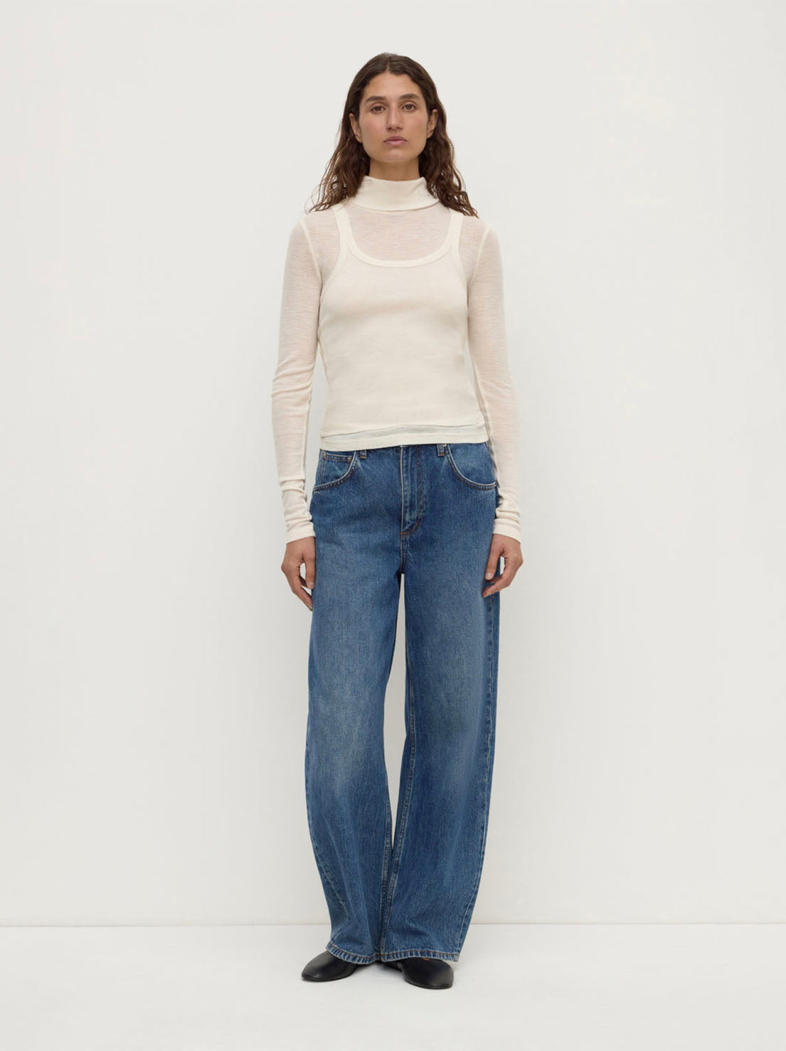 Assembly Label - Nora Merino Wool Layered Turtleneck - Snow