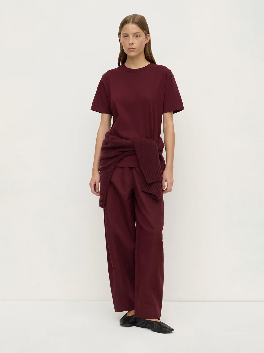 Assembly Label - Organic Base Tee - Merlot