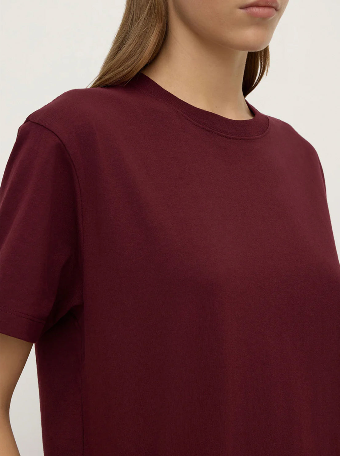 Assembly Label - Organic Base Tee - Merlot