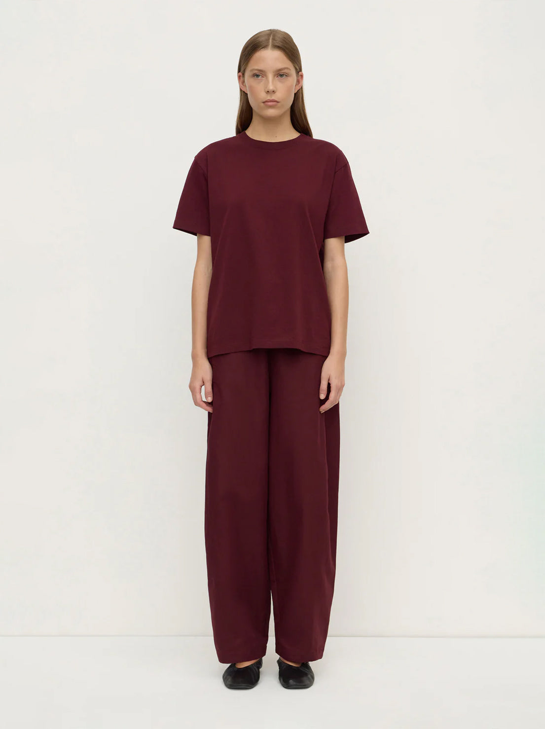 Assembly Label - Organic Base Tee - Merlot