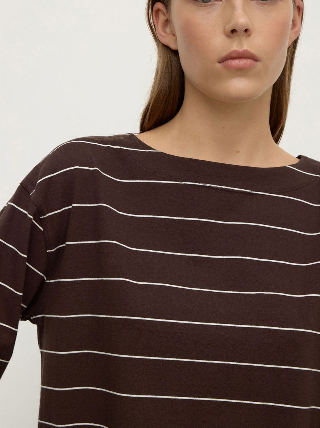 Assembly Label - Scout Long Sleeve Tee - Ganache Cream Stripe