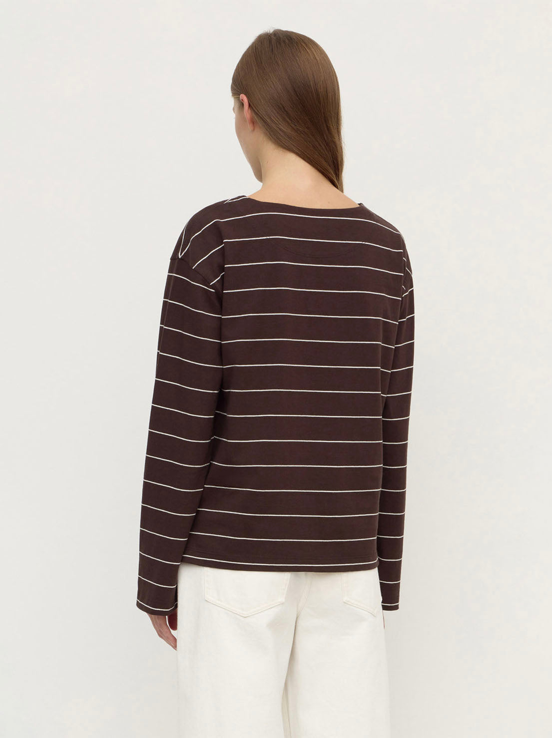 Assembly Label - Scout Long Sleeve Tee - Ganache Cream Stripe