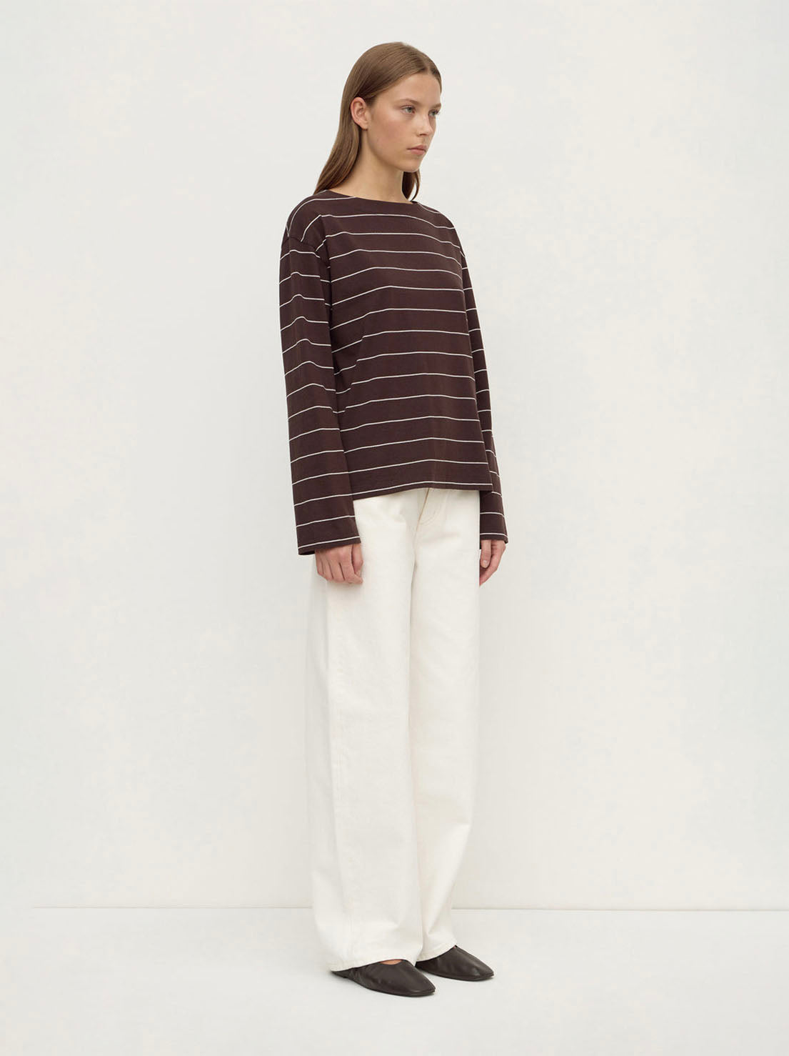 Assembly Label - Scout Long Sleeve Tee - Ganache Cream Stripe