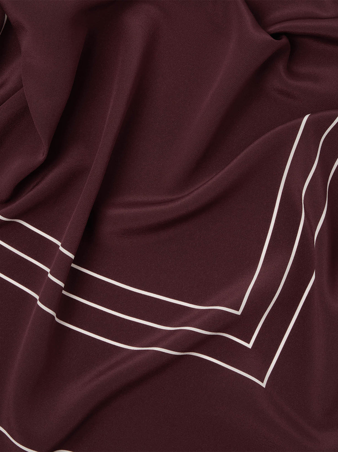 Assembly Label - Silk Square Scarf - Merlot