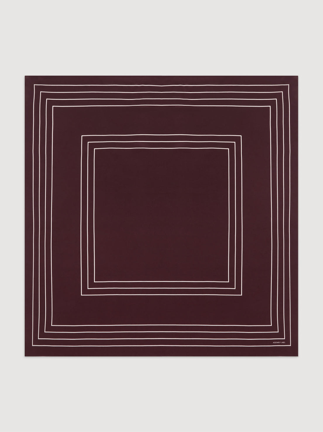 Assembly Label - Silk Square Scarf - Merlot
