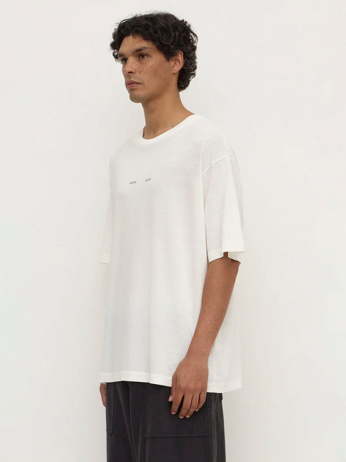 Assembly Label - Slow Burn Cotton Hemp Tee - Antique White